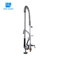 Catering adjustable high arc commercial pre rinse two single tap water mixer