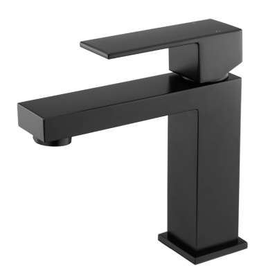 Engineering square design deck mount  black brass basin faucet boiling water taps types