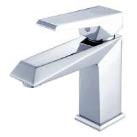 1 hole art deco single lever washbasin brass basin mixer tap with pop up and salon fitting