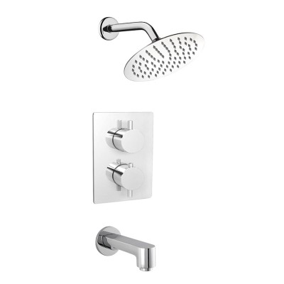 UPC China Brass Wall Mounted Concealed Thermostatic Control Bathroom Bath Sanitary Ware Shower Set System Faucets Mixer Tap Kit